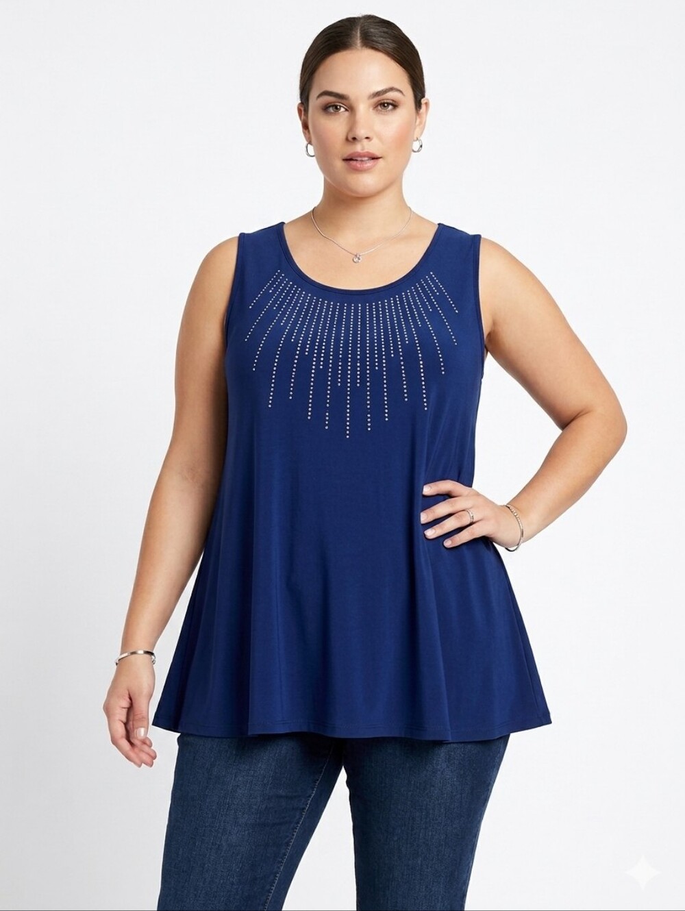 🎆DEAL! Riveted Blue blouse